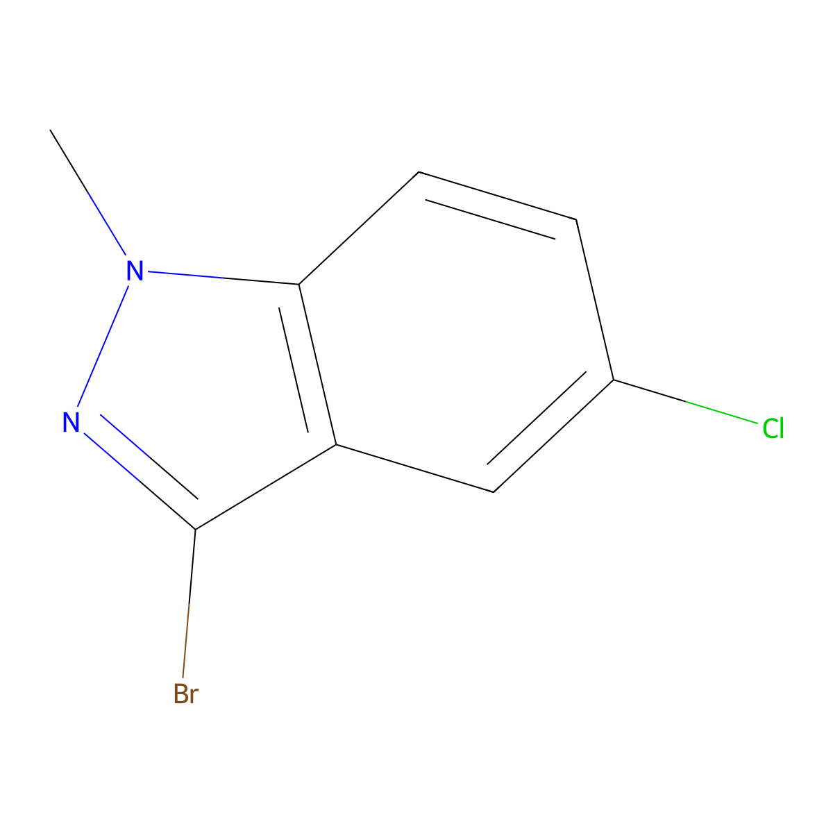 3-bromo-5-chloro-1-methyl-1H-indazole molecular structure, CAS 1260829-77-3