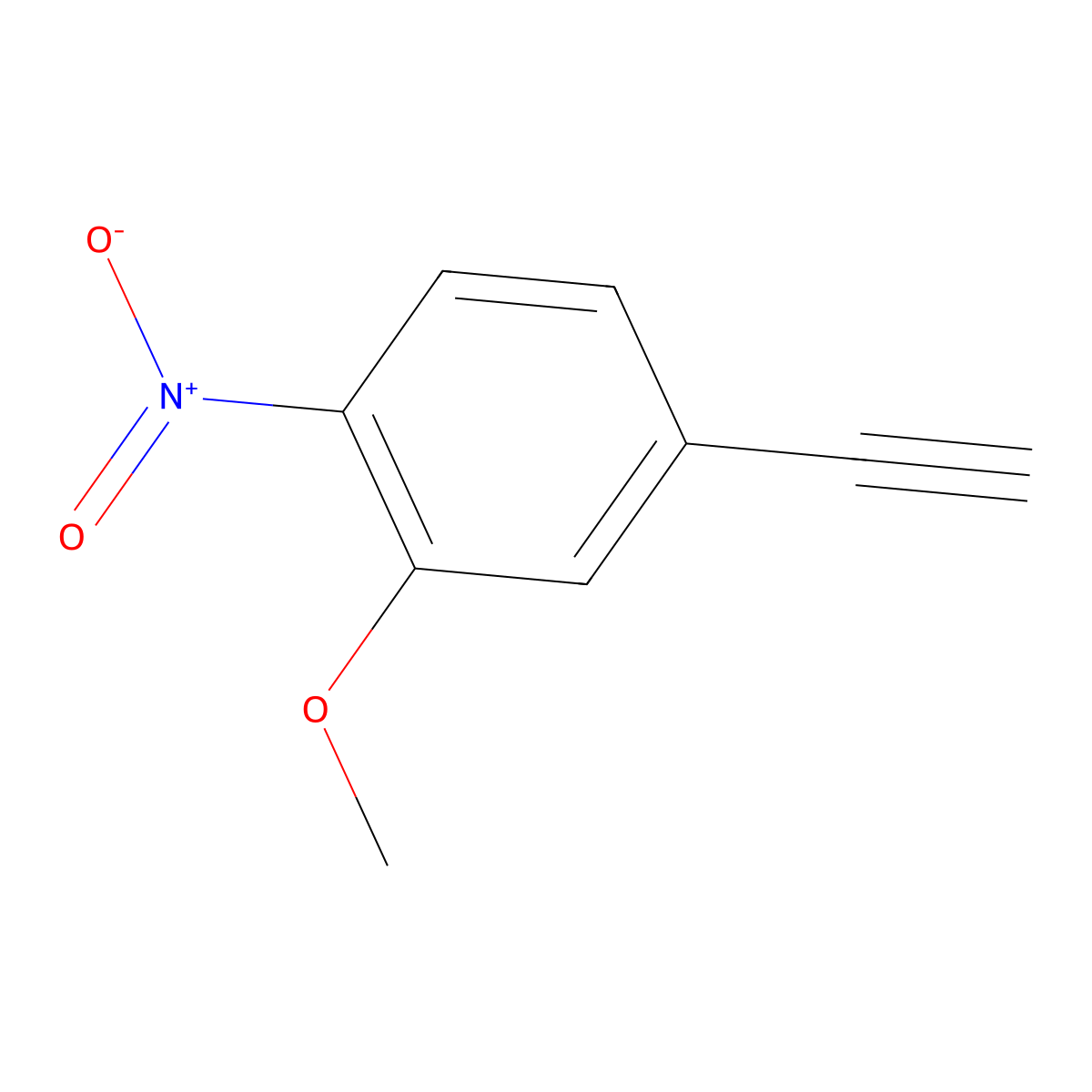 4-Ethynyl-2-methoxy-1-nitrobenzene molecular structure, CAS 1260830-01-0
