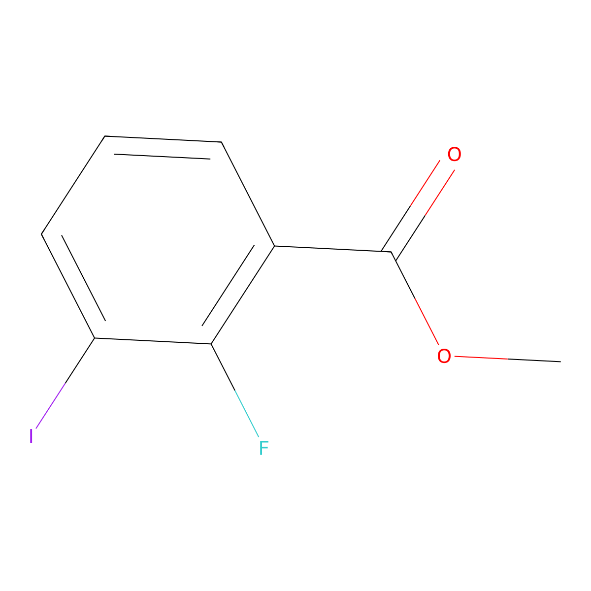 Methyl 2-fluoro-3-iodobenzoate molecular structure, CAS 1260830-14-5