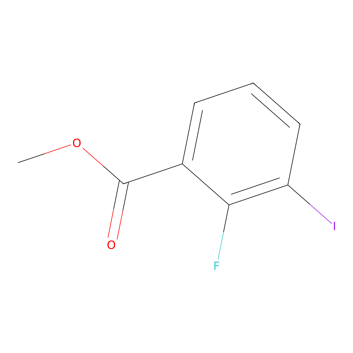 Methyl 2-fluoro-3-iodobenzoate molecular structure, CAS 1260830-14-5