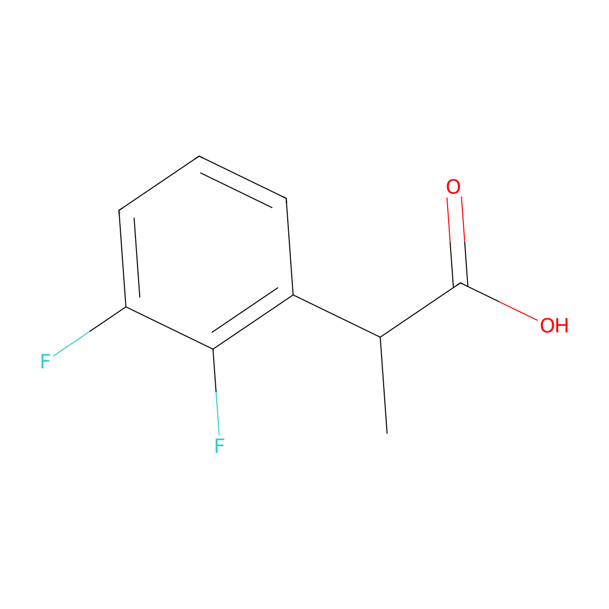 2-(2,3-Difluorophenyl)propanoic acid molecular structure, CAS 1260830-26-9