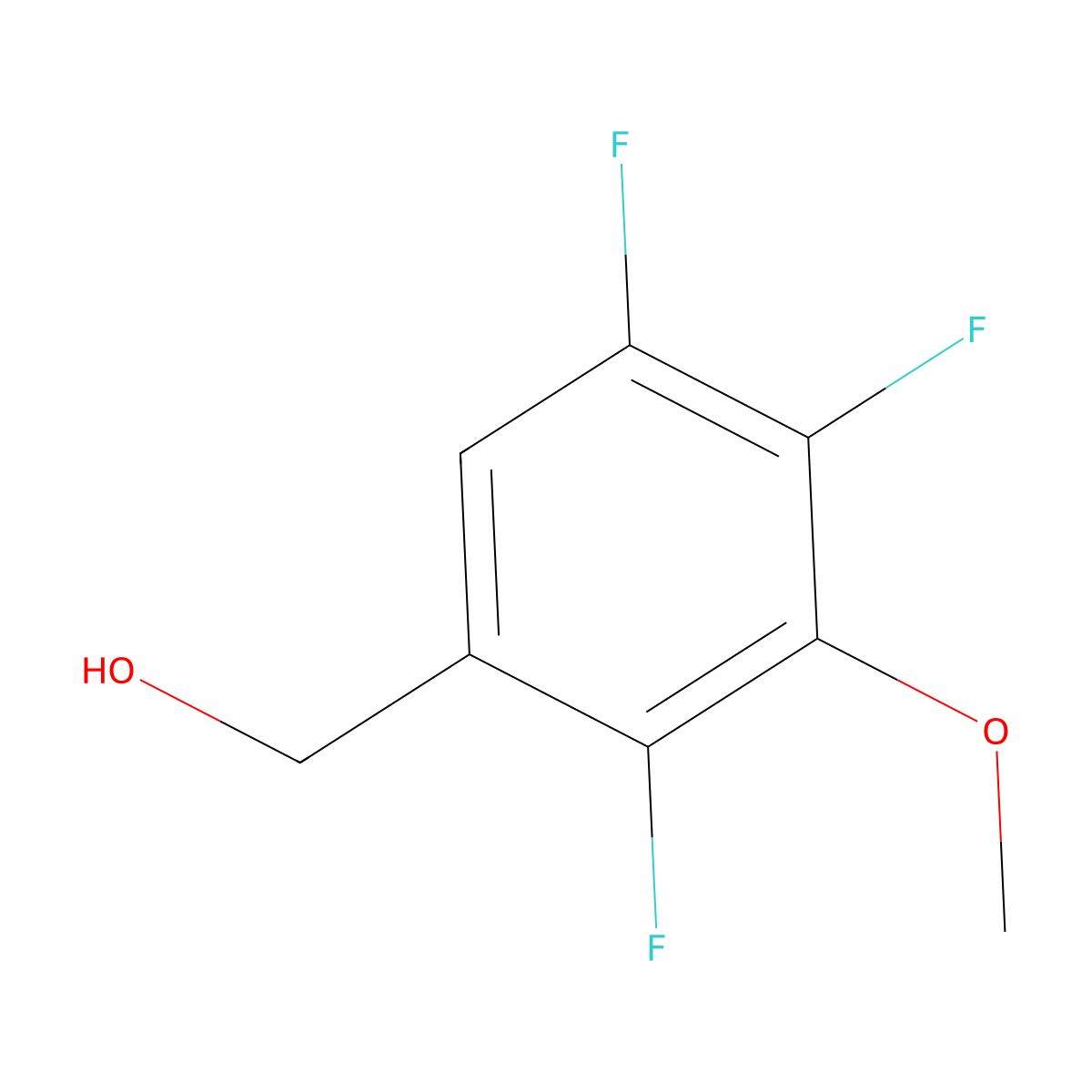 (2,4,5-Trifluoro-3-methoxyphenyl)methanol molecular structure, CAS 1260830-30-5