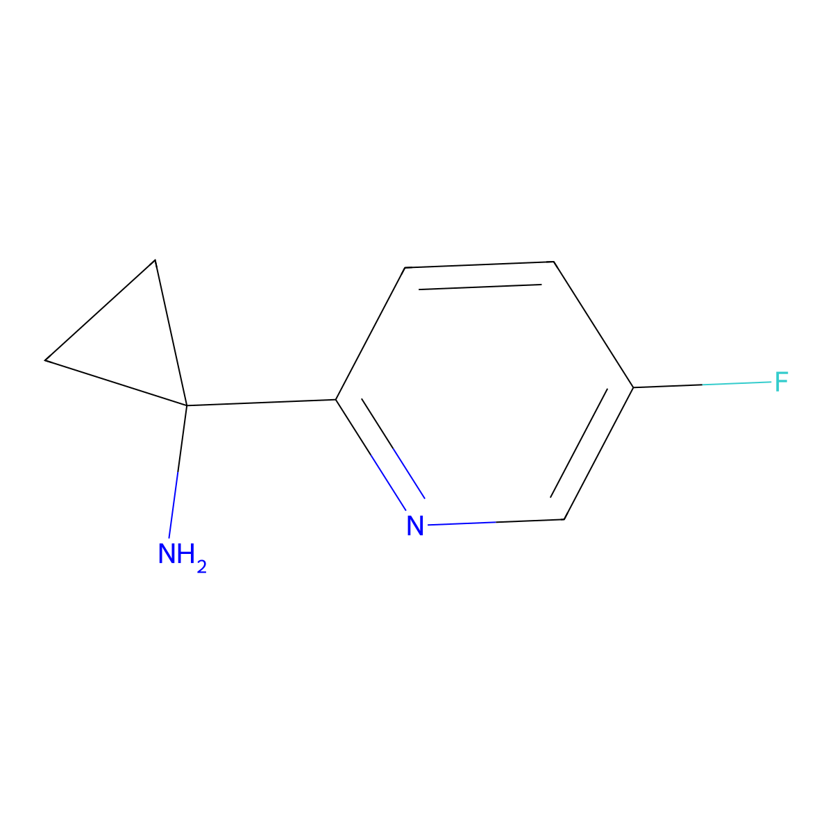 1-(5-Fluoropyridin-2-yl)cyclopropanamine molecular structure, CAS 1260830-75-8