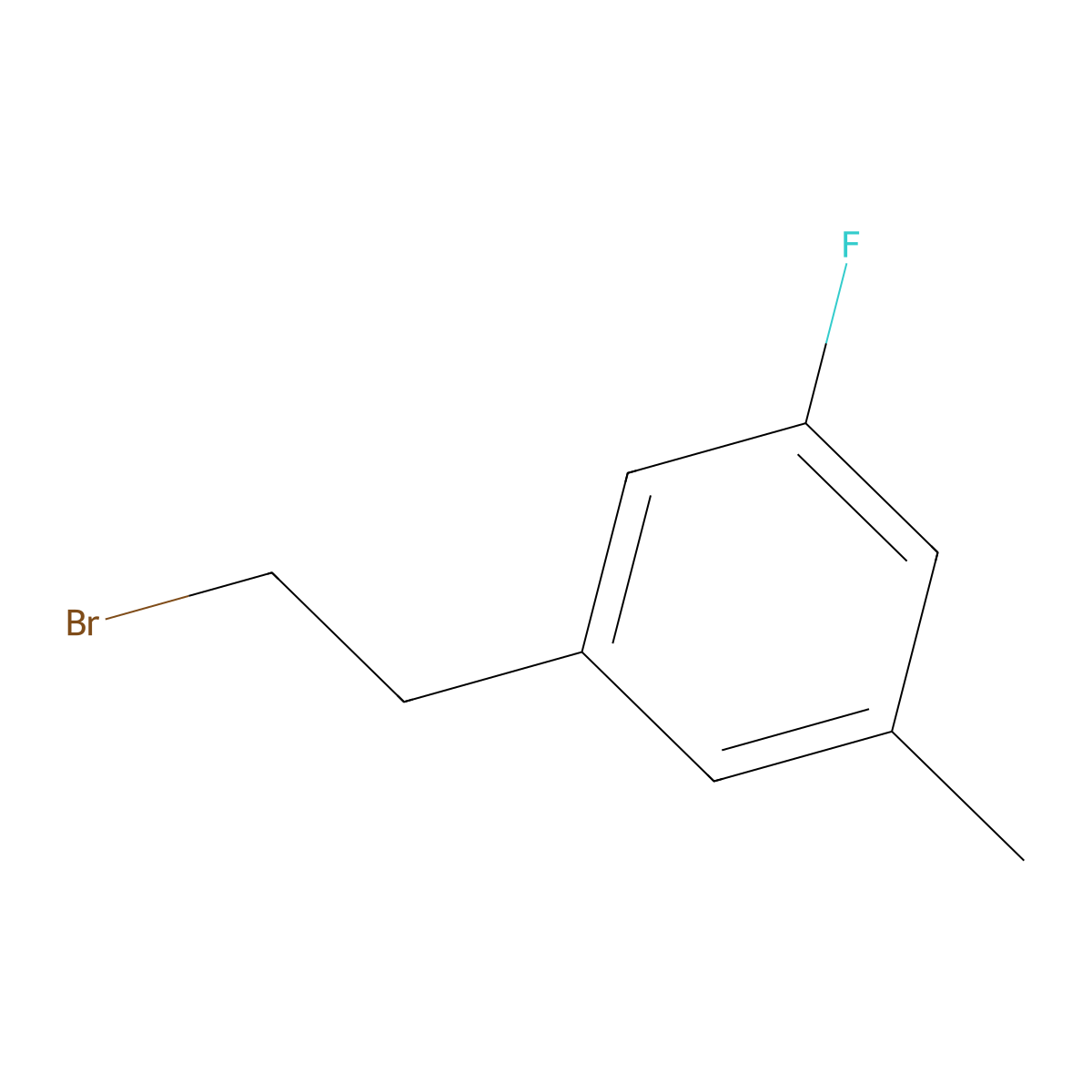 1-(2-Bromoethyl)-3-fluoro-5-methylbenzene molecular structure, CAS 1260831-05-7