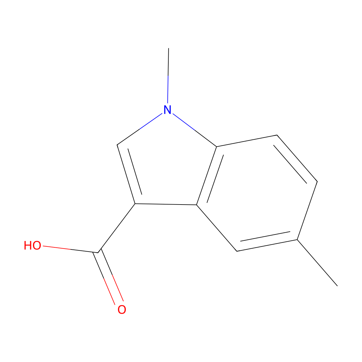 1,5-Dimethylindole-3-carboxylic acid molecular structure, CAS 1260831-20-6