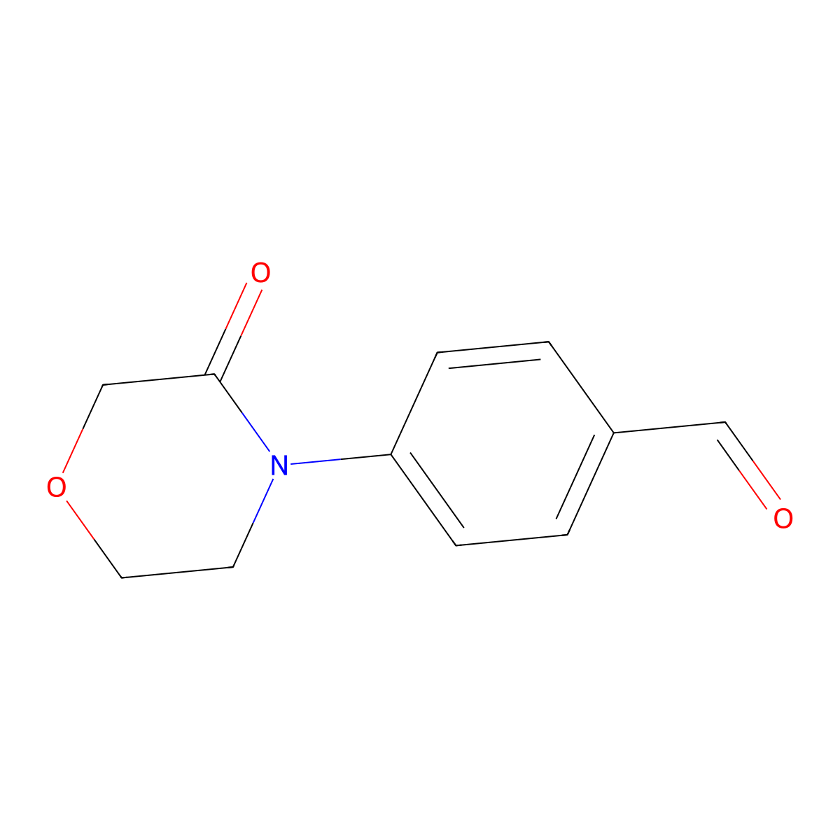 4-(3-Oxomorpholino)benzaldehyde molecular structure, CAS 1260831-28-4