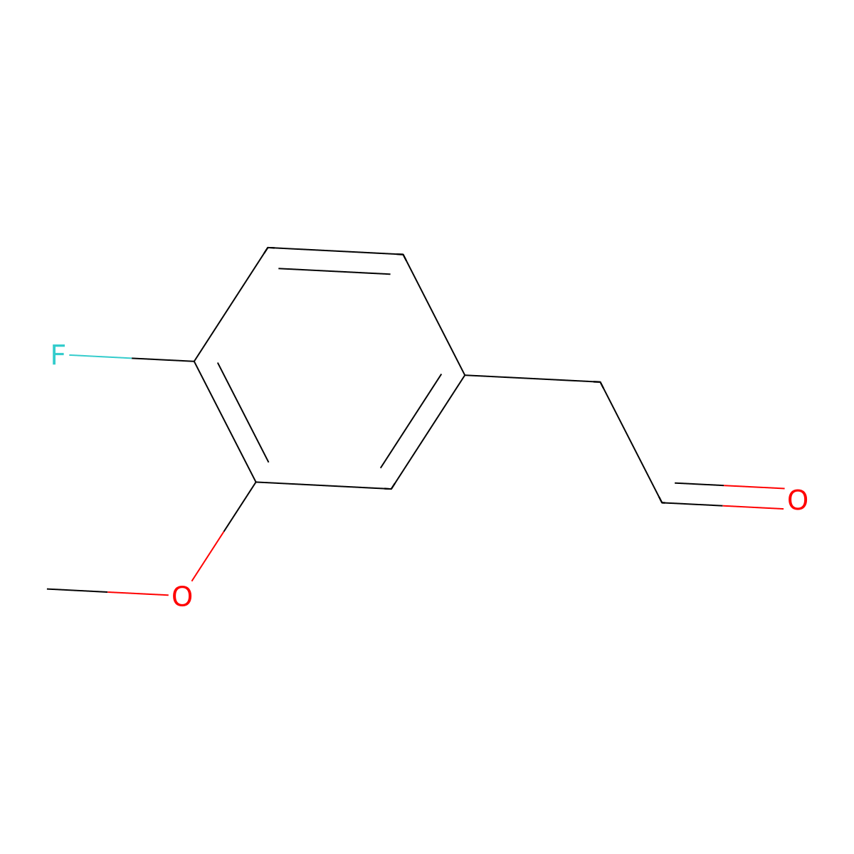 2-(4-Fluoro-3-methoxyphenyl)acetaldehyde molecular structure, CAS 1260831-36-4
