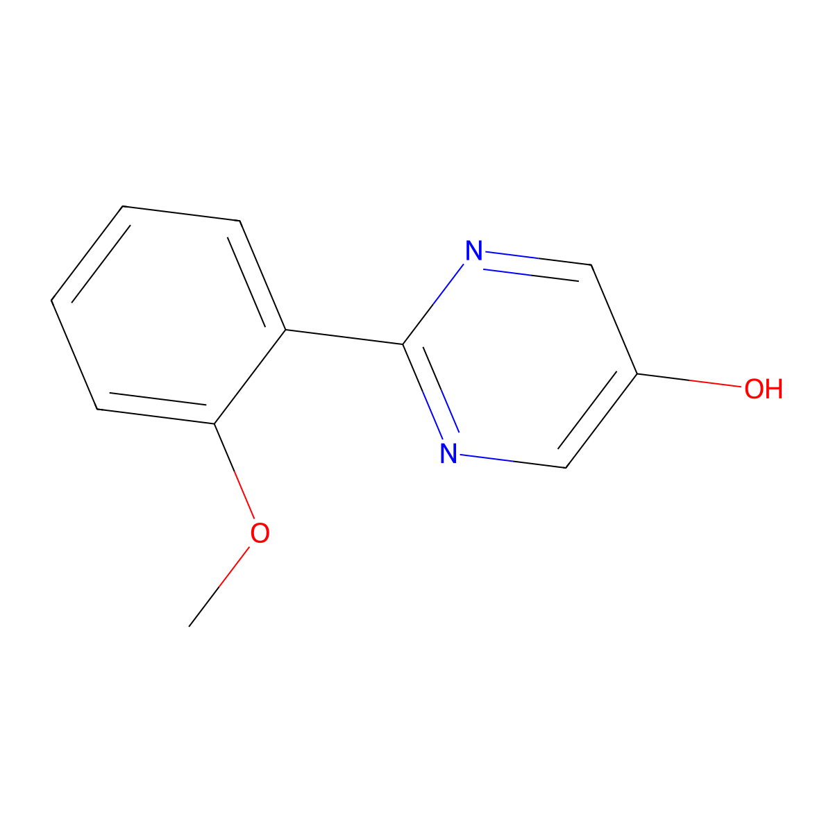 5-Hydroxy-2-(2-methoxyphenyl)pyrimidine molecular structure, CAS 1260831-75-1