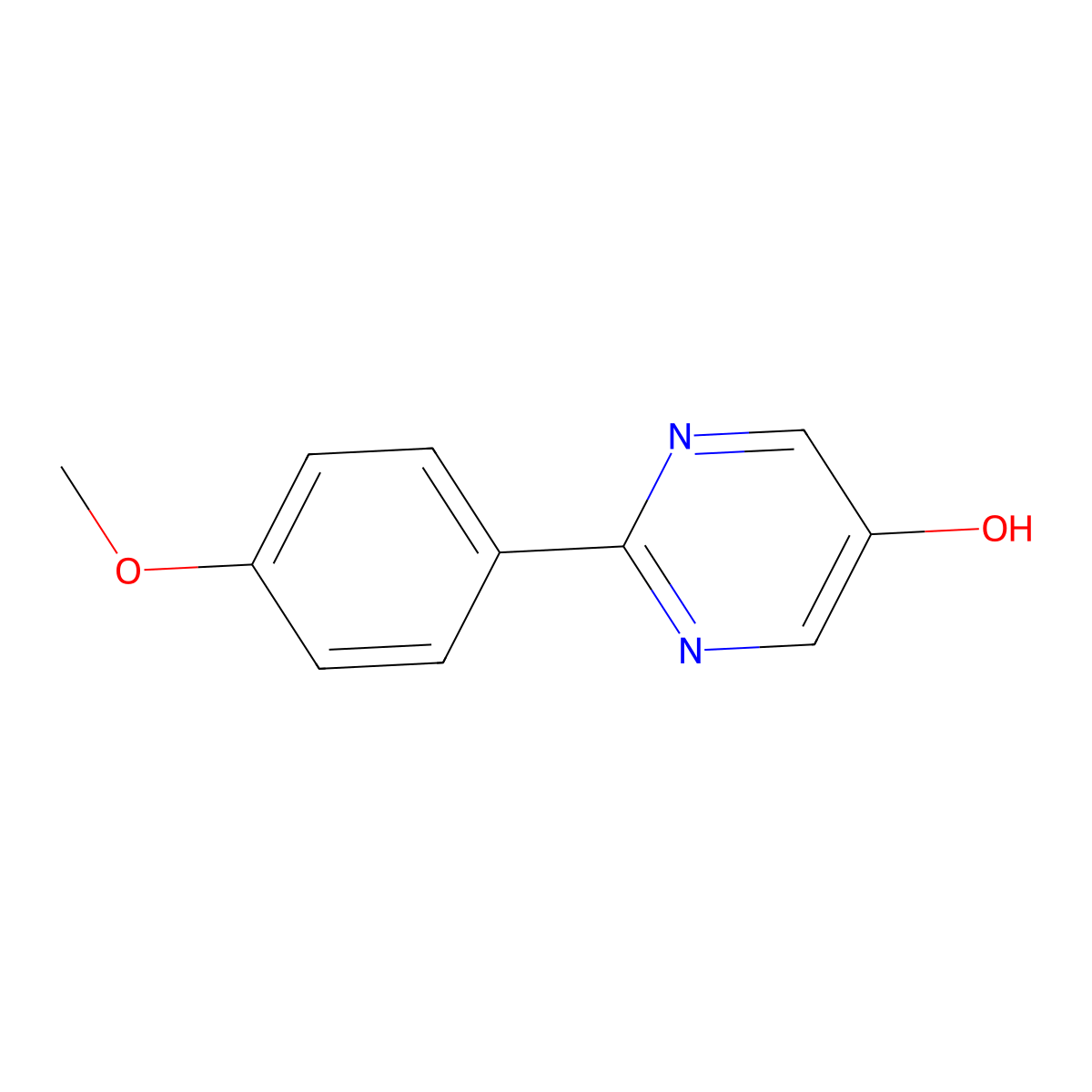 2-(4-Methoxyphenyl)pyrimidin-5-ol molecular structure, CAS 1260831-80-8