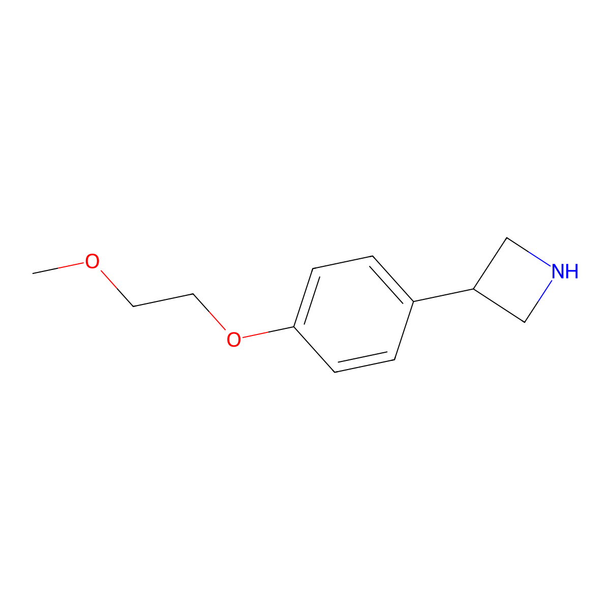 3-[4-(2-Methoxyethoxy)phenyl]azetidine molecular structure, CAS 1260831-83-1