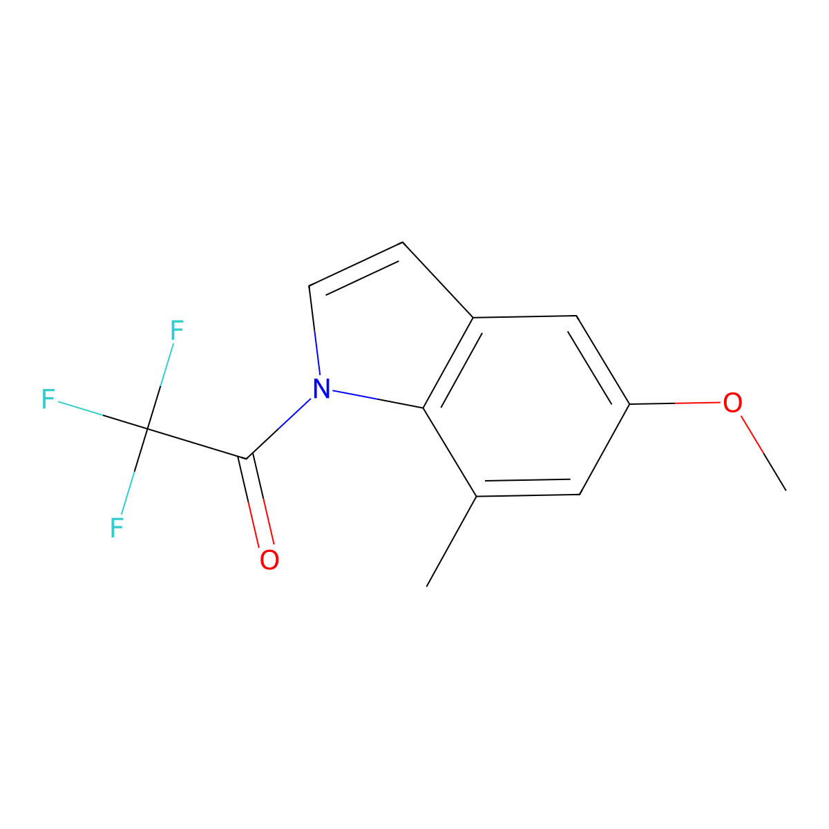 2,2,2-Trifluoro-1-(5-methoxy-7-methylindol-1-yl)ethanone molecular structure, CAS 1260832-07-2