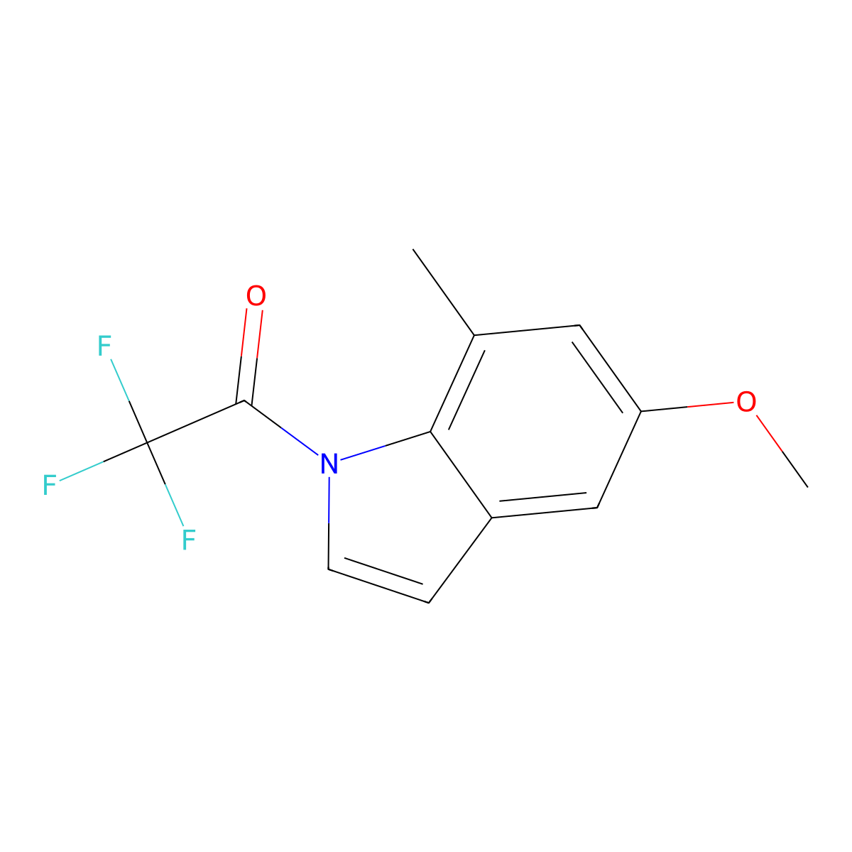 2,2,2-Trifluoro-1-(5-methoxy-7-methylindol-1-yl)ethanone molecular structure, CAS 1260832-07-2