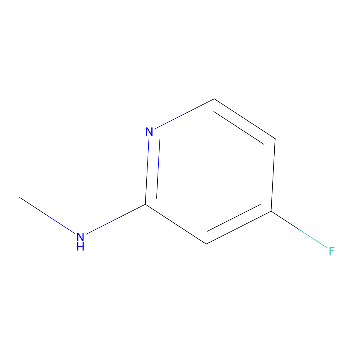 4-fluoro-N-methylpyridin-2-amine molecular structure, CAS 1260832-12-9