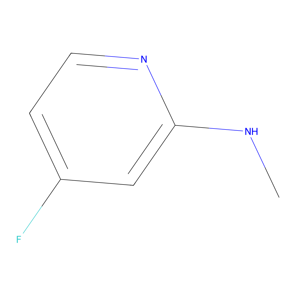 4-fluoro-N-methylpyridin-2-amine molecular structure, CAS 1260832-12-9