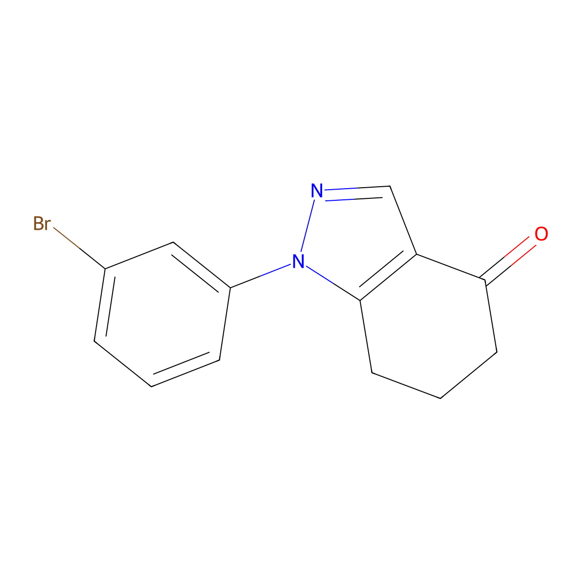 1-(3-bromophenyl)-4,5,6,7-tetrahydro-1H-indazol-4-one molecular structure, CAS 1260832-62-9