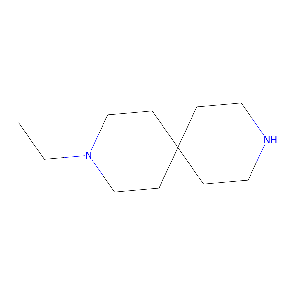 3-Ethyl-3,9-diazaspiro[5.5]undecane molecular structure, CAS 1260832-77-6