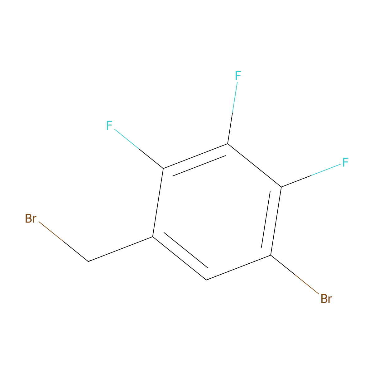 5-Bromo-2,3,4-trifluorobenzyl bromide molecular structure, CAS 1260832-85-6