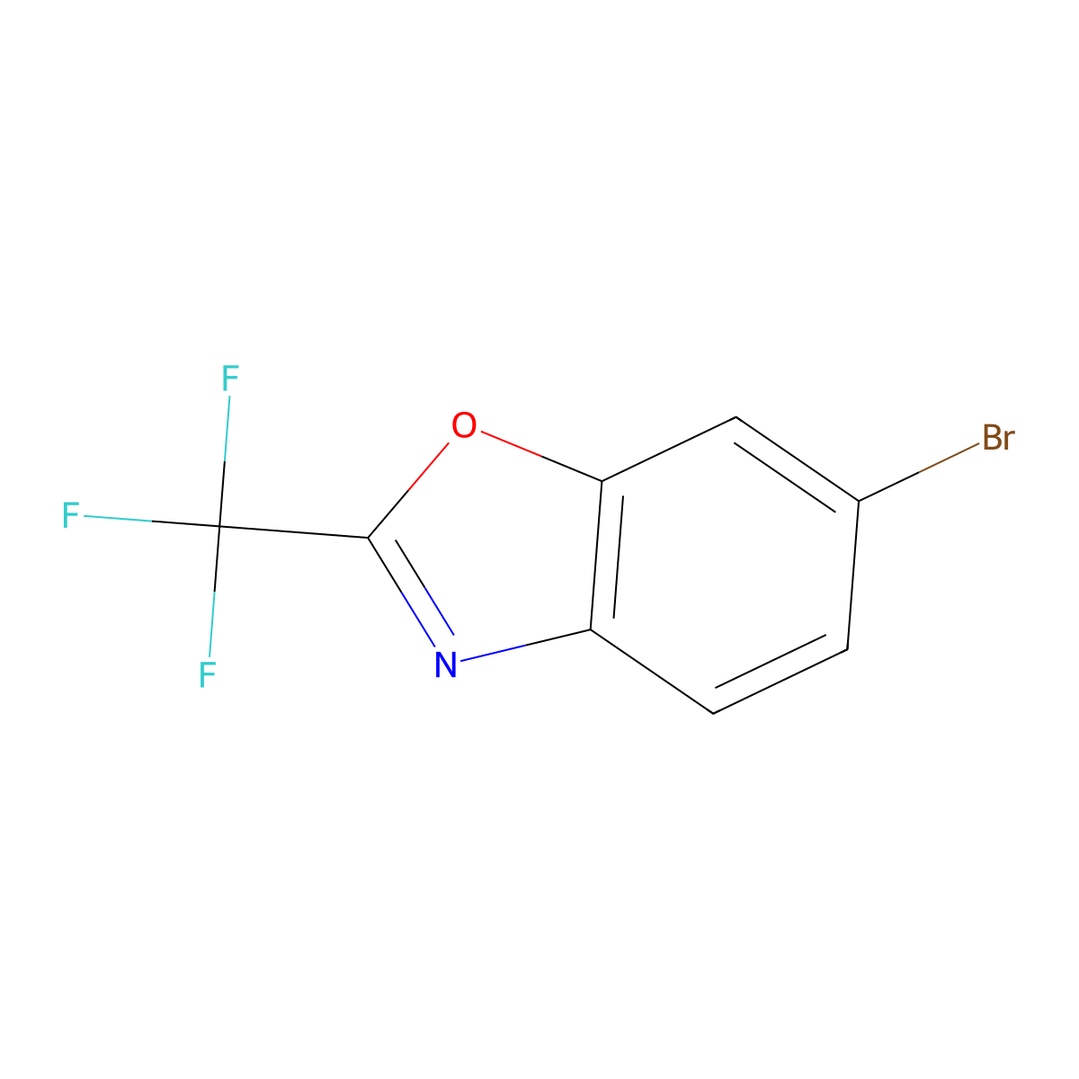 6-Bromo-2-(trifluoromethyl)benzo[d]oxazole molecular structure, CAS 1260834-26-1