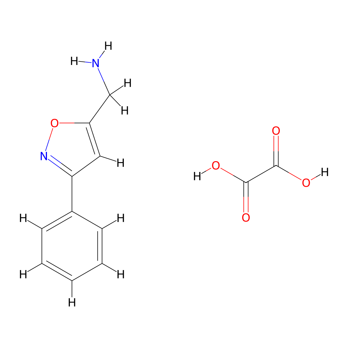 [(3-Phenyl-5-isoxazolyl)methyl]amine oxalate molecular structure, CAS 1260835-39-9