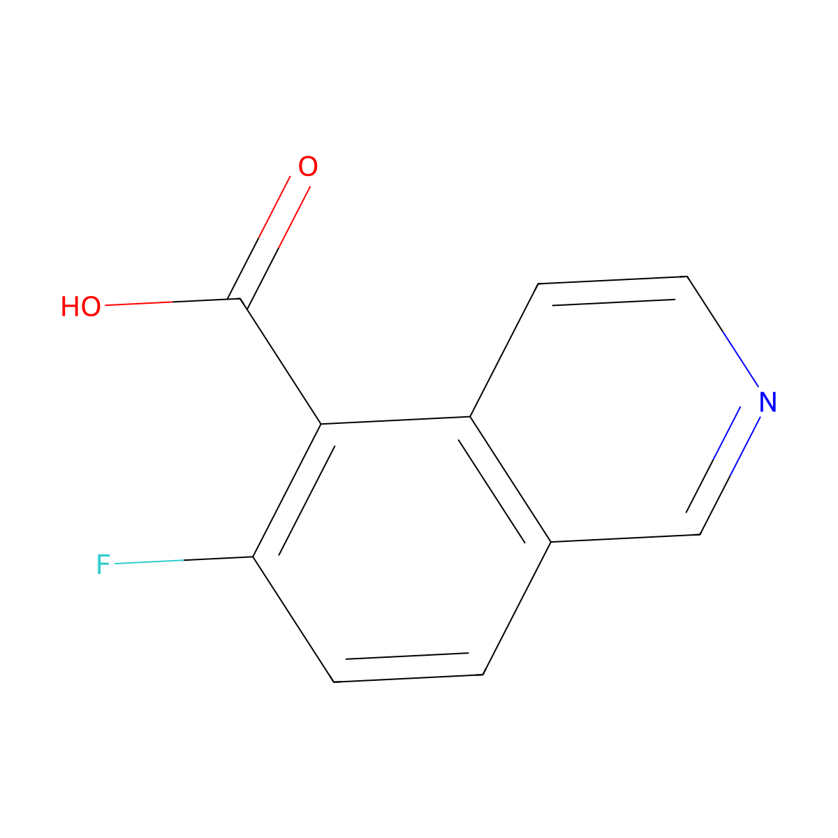 6-Fluoroisoquinoline-5-carboxylic acid molecular structure, CAS 1260835-91-3