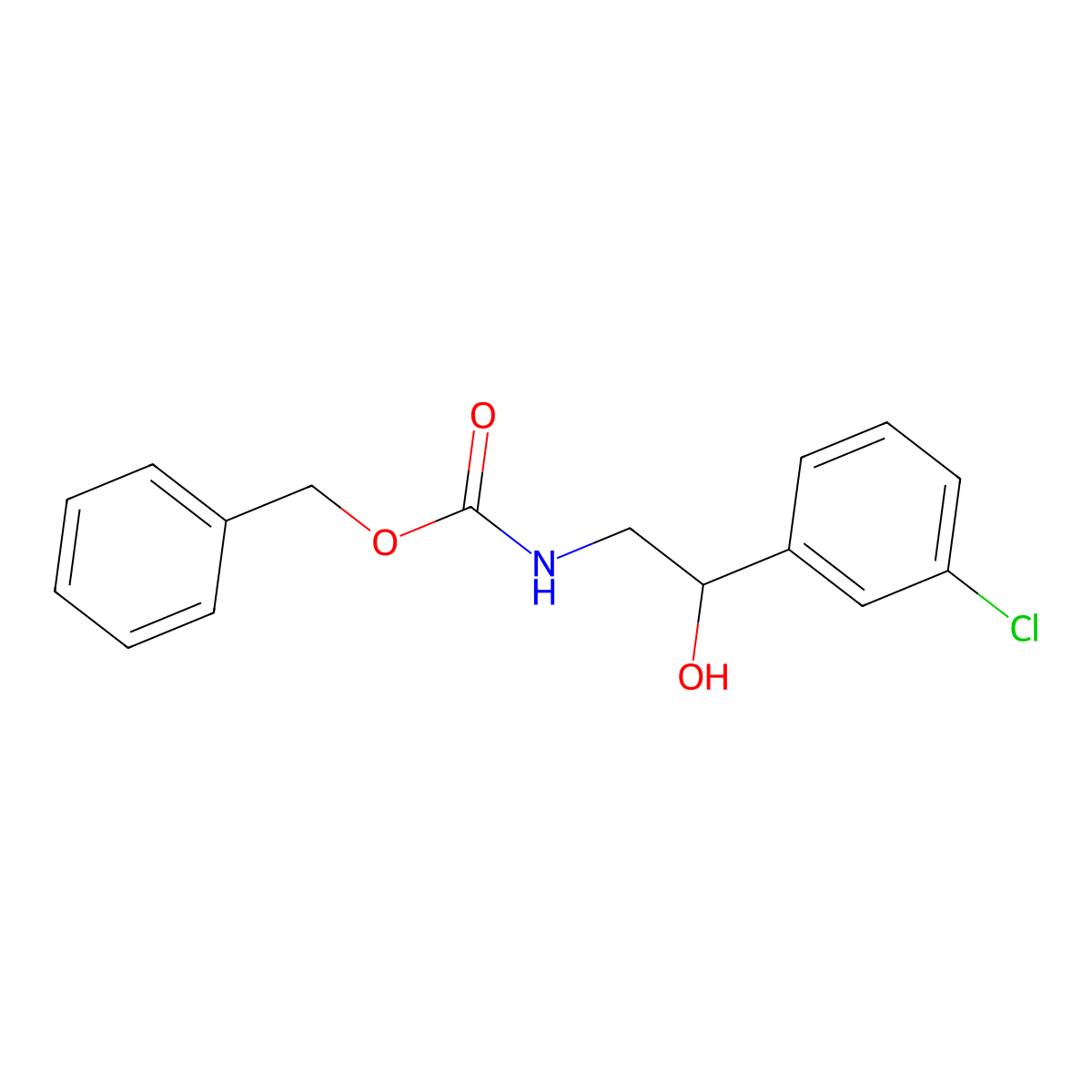 benzyl N-[2-(3-chlorophenyl)-2-hydroxyethyl]carbamate molecular structure, CAS 1260835-97-9