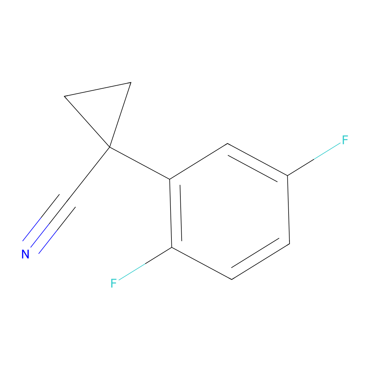 1-(2,5-Difluorophenyl)cyclopropanecarbonitrile molecular structure, CAS 1260836-46-1