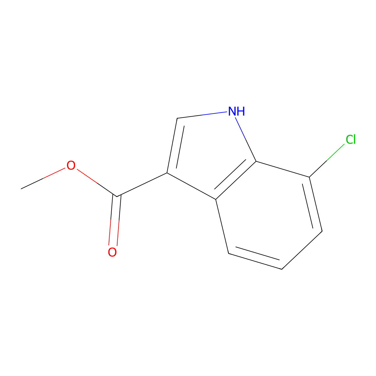 Methyl 7-chloro-1H-indole-3-carboxylate molecular structure, CAS 1260836-55-2