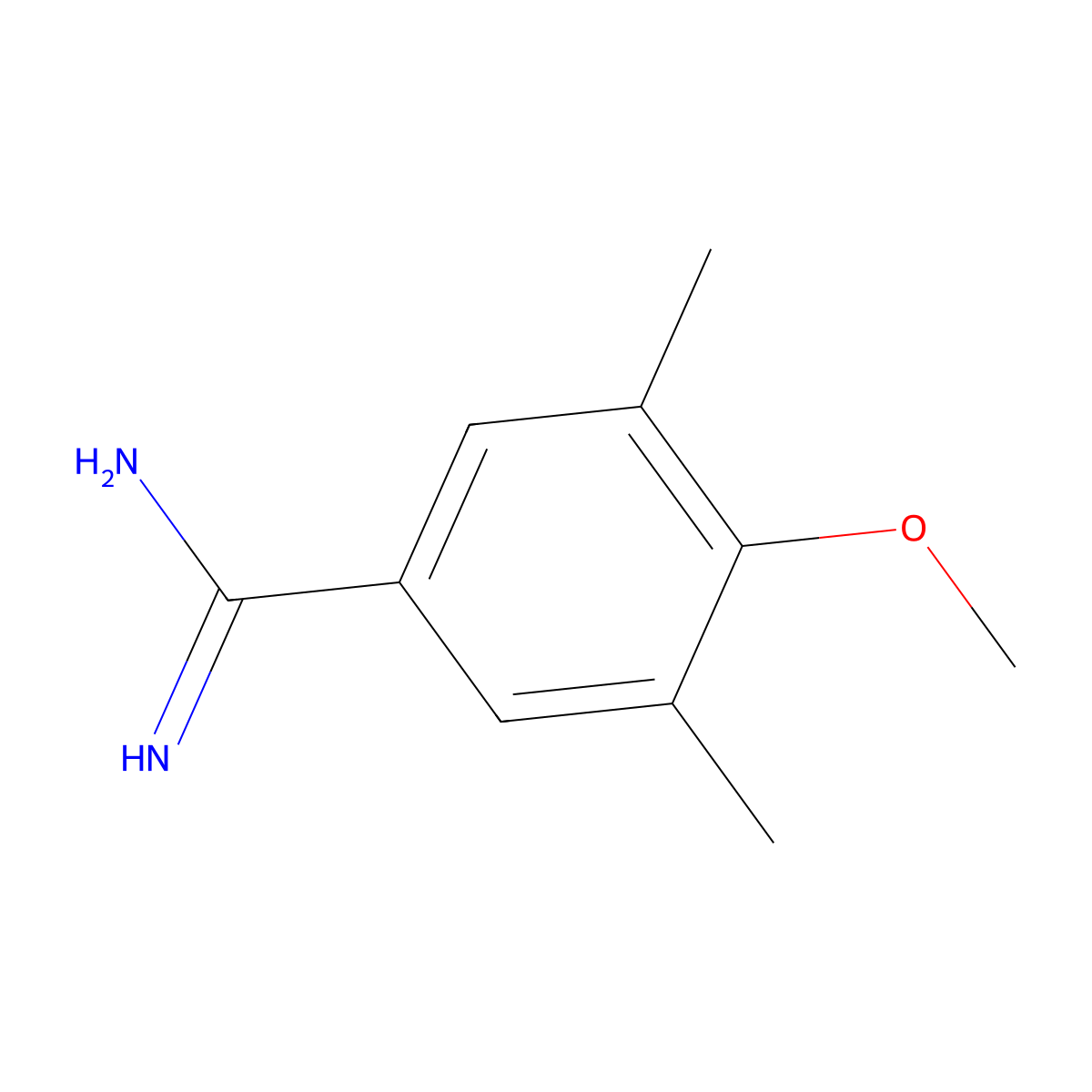 4-Methoxy-3,5-dimethylbenzimidamide molecular structure, CAS 1260836-72-3