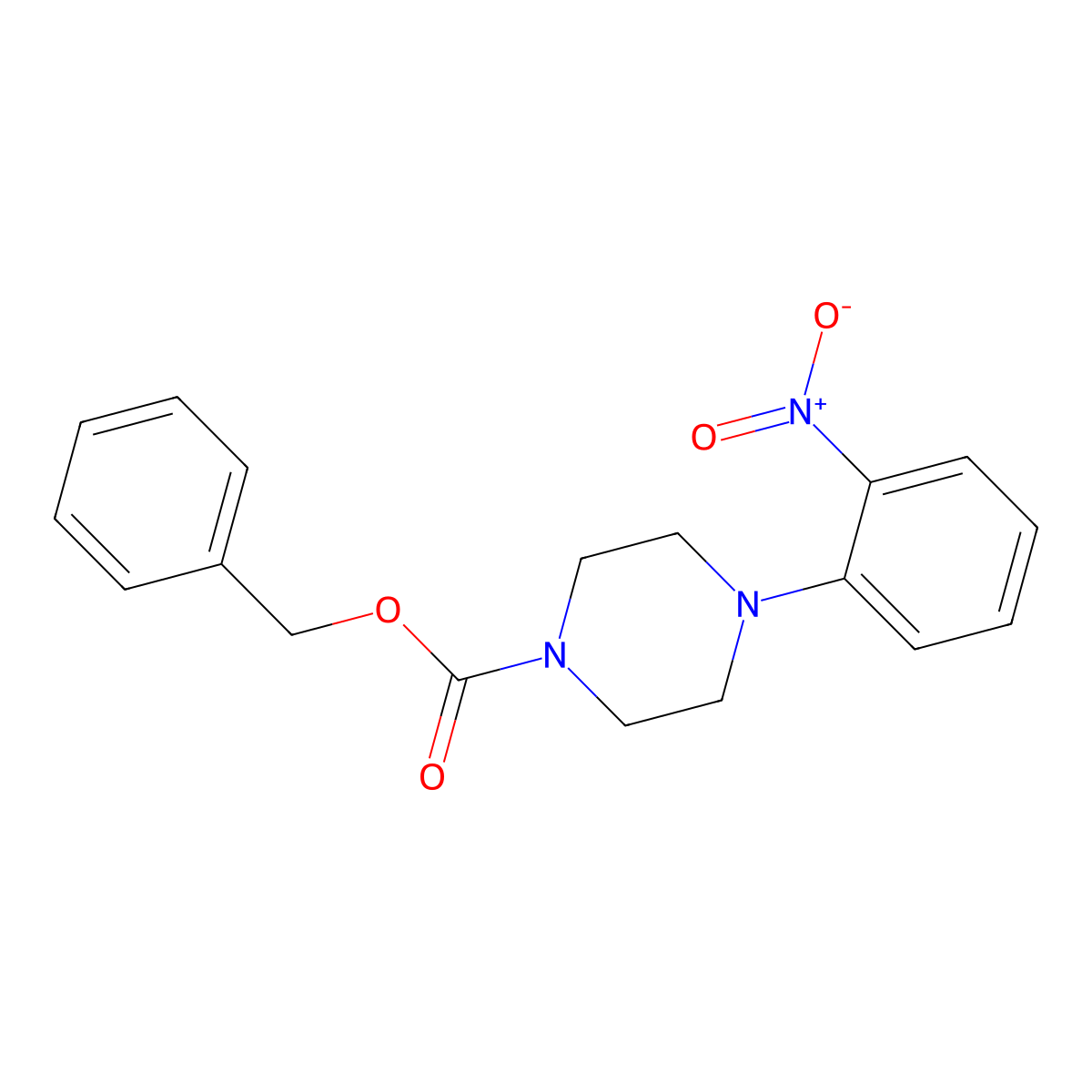Benzyl 4-(2-nitrophenyl)piperazine-1-carboxylate molecular structure, CAS 1260836-94-9