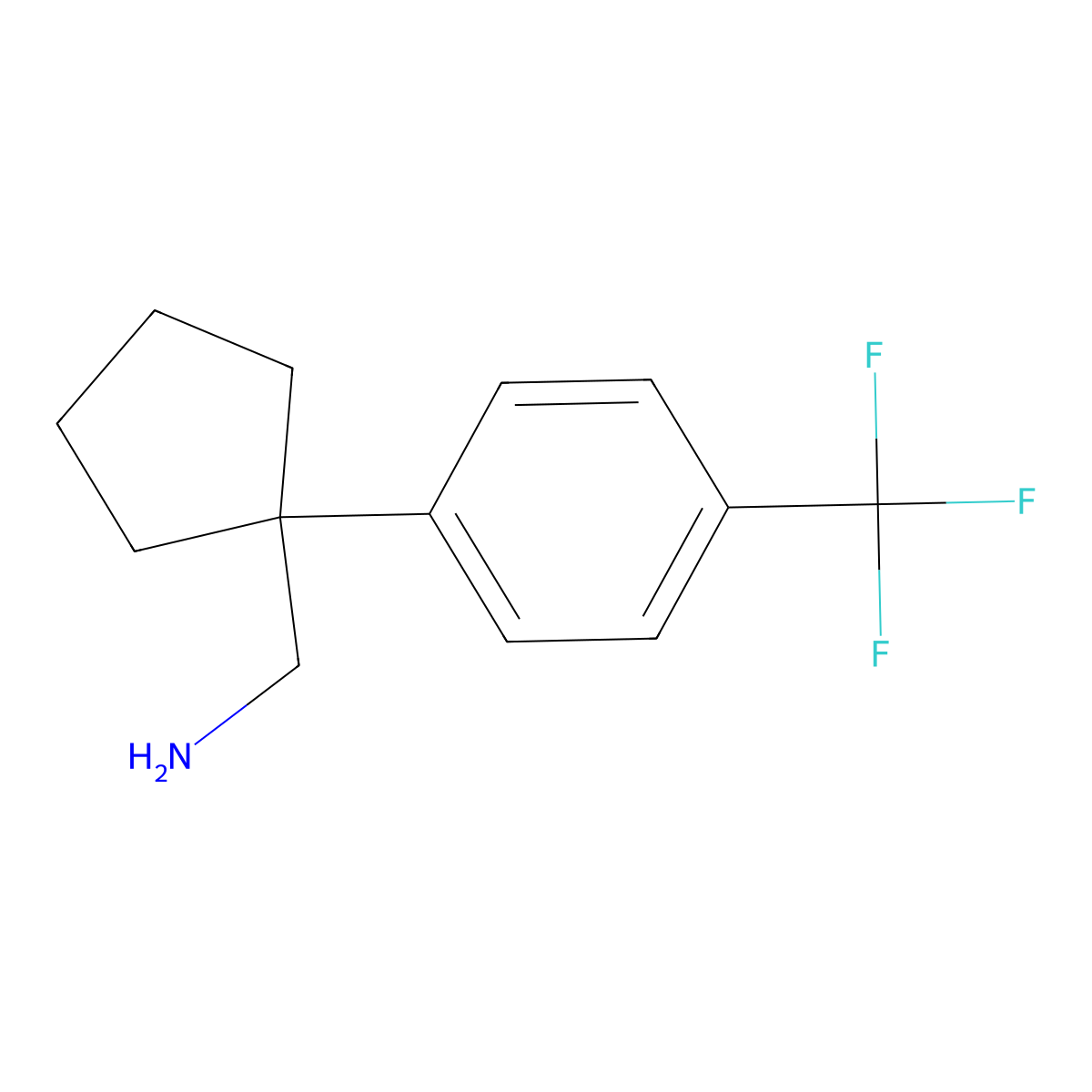 (1-(4-(Trifluoromethyl)phenyl)cyclopentyl)methanamine molecular structure, CAS 1260837-31-7