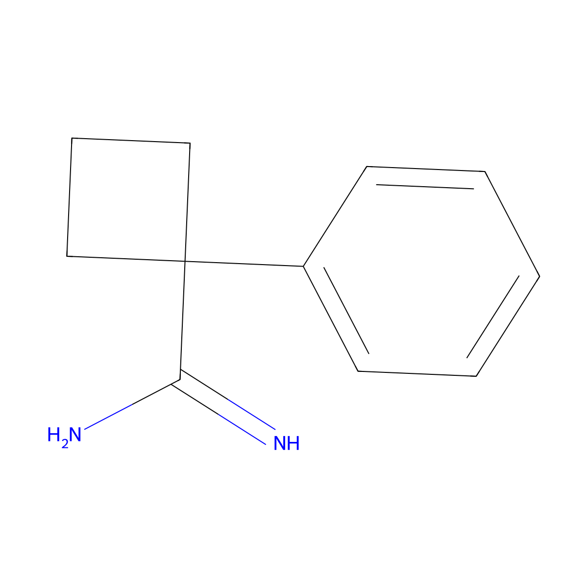 1-Phenylcyclobutane-1-carboximidamide molecular structure, CAS 1260838-28-5