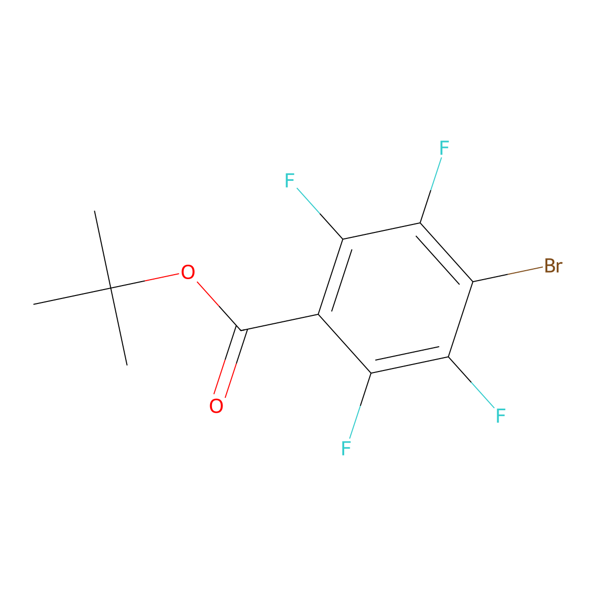 Tert-butyl 4-bromo-2,3,5,6-tetrafluorobenzoate molecular structure, CAS 1260838-33-2