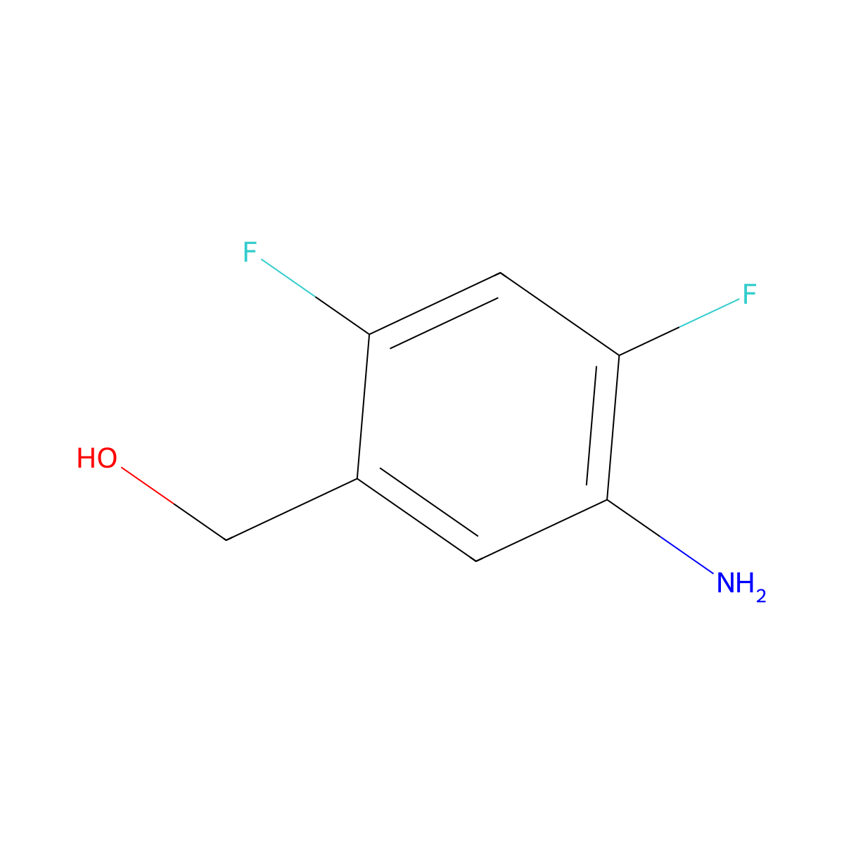 (5-Amino-2,4-difluorophenyl)methanol molecular structure, CAS 1260838-66-1
