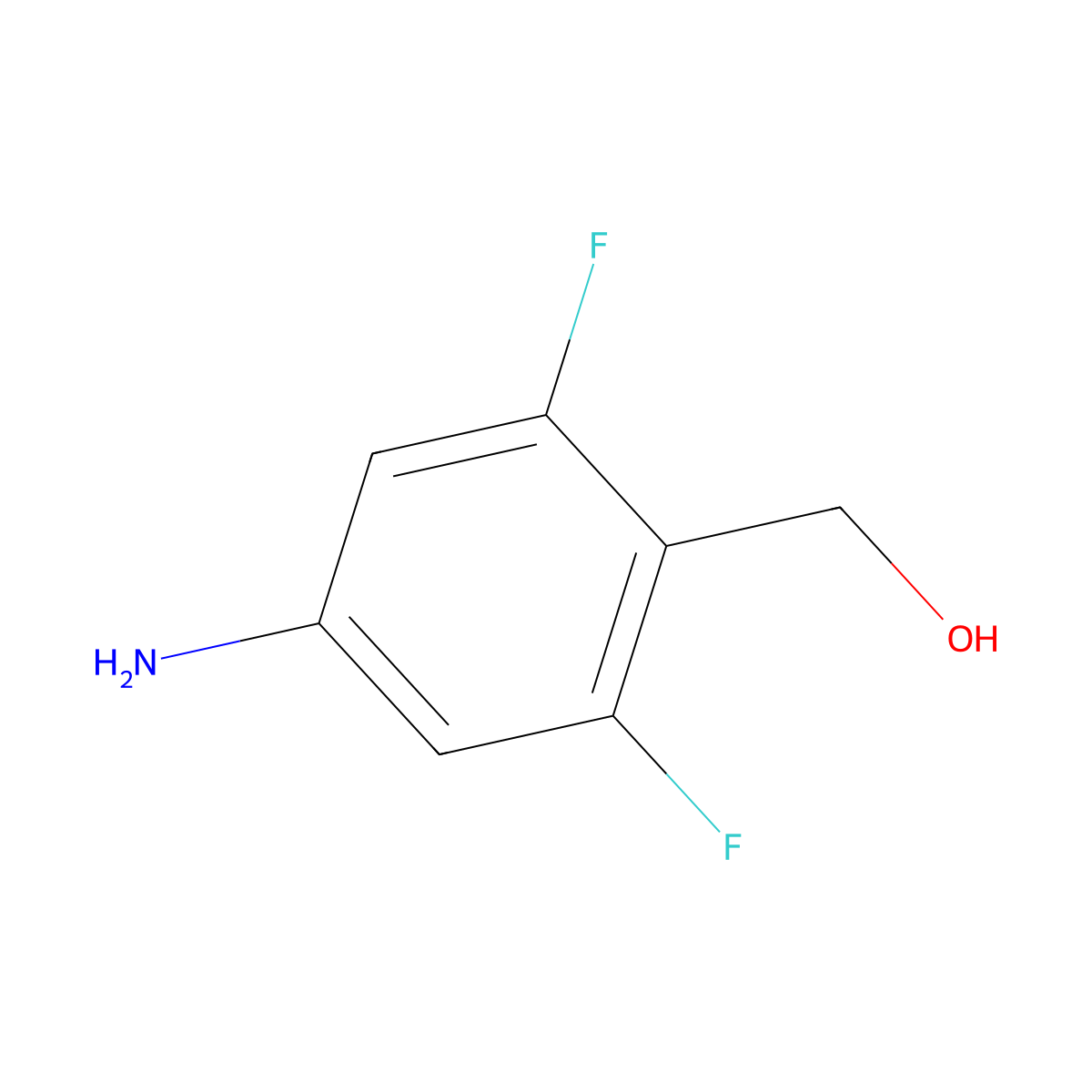 (4-Amino-2,6-difluorophenyl)methanol molecular structure, CAS 1260838-76-3