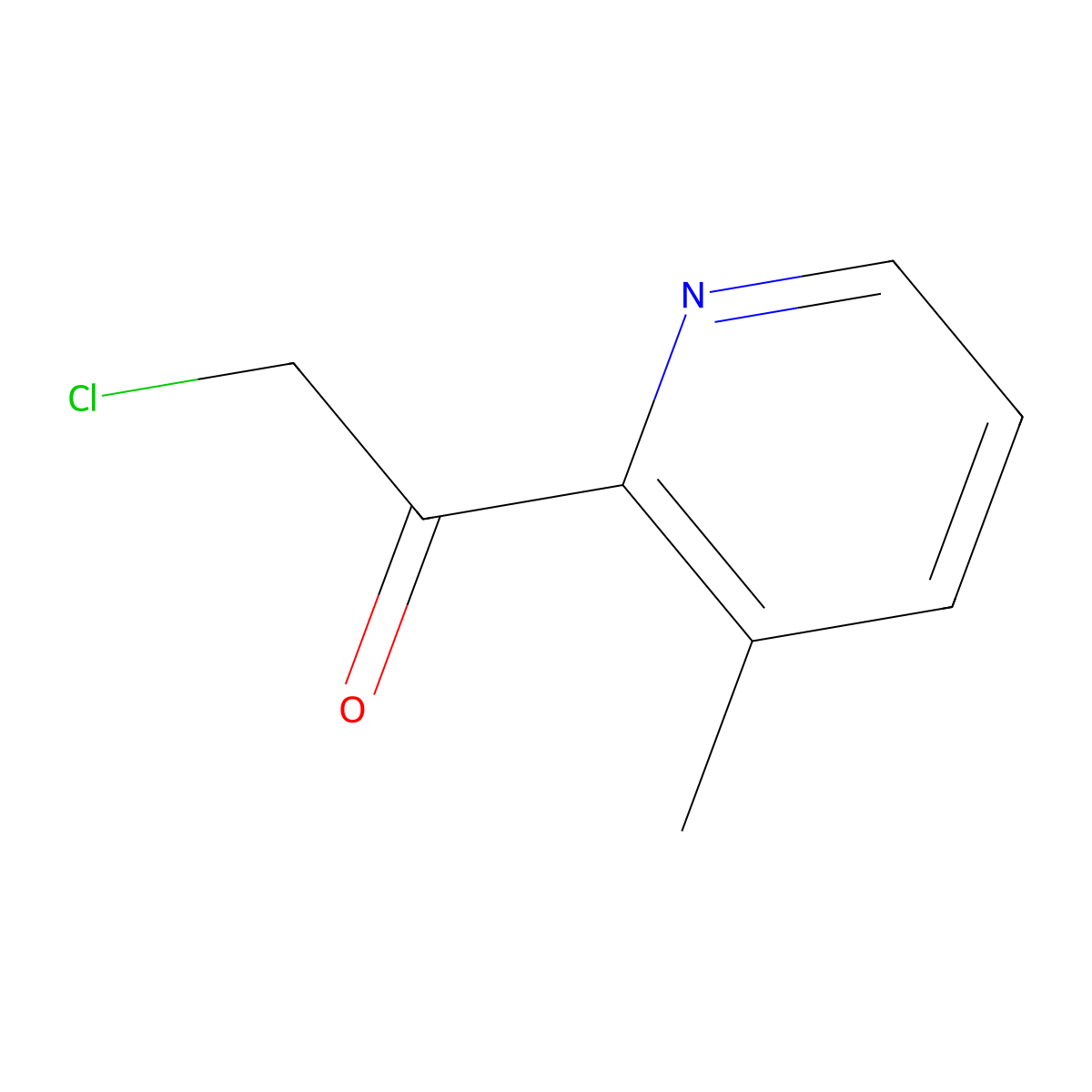 2-Chloro-1-(3-methylpyridin-2-yl)ethanone molecular structure, CAS 1260839-57-3