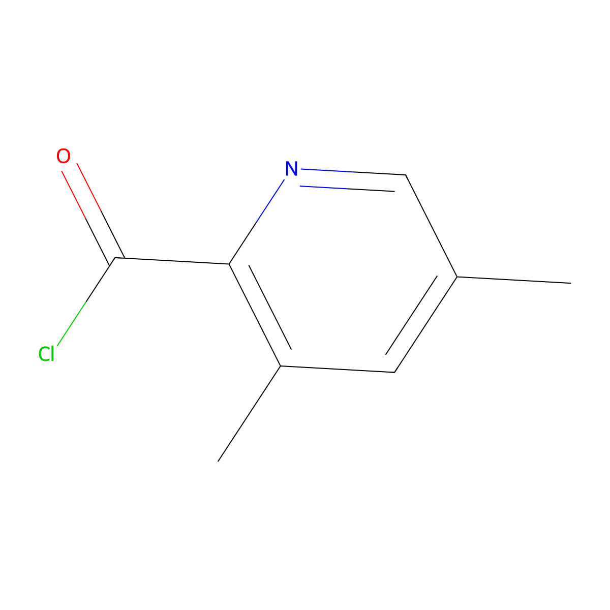 3,5-Dimethylpicolinoylchloride molecular structure, CAS 1260839-62-0