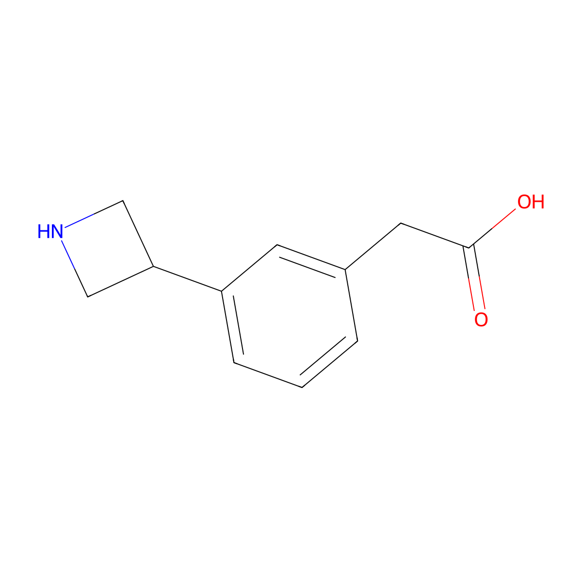 2-[3-(Azetidin-3-yl)phenyl]acetic acid molecular structure, CAS 1260839-77-7