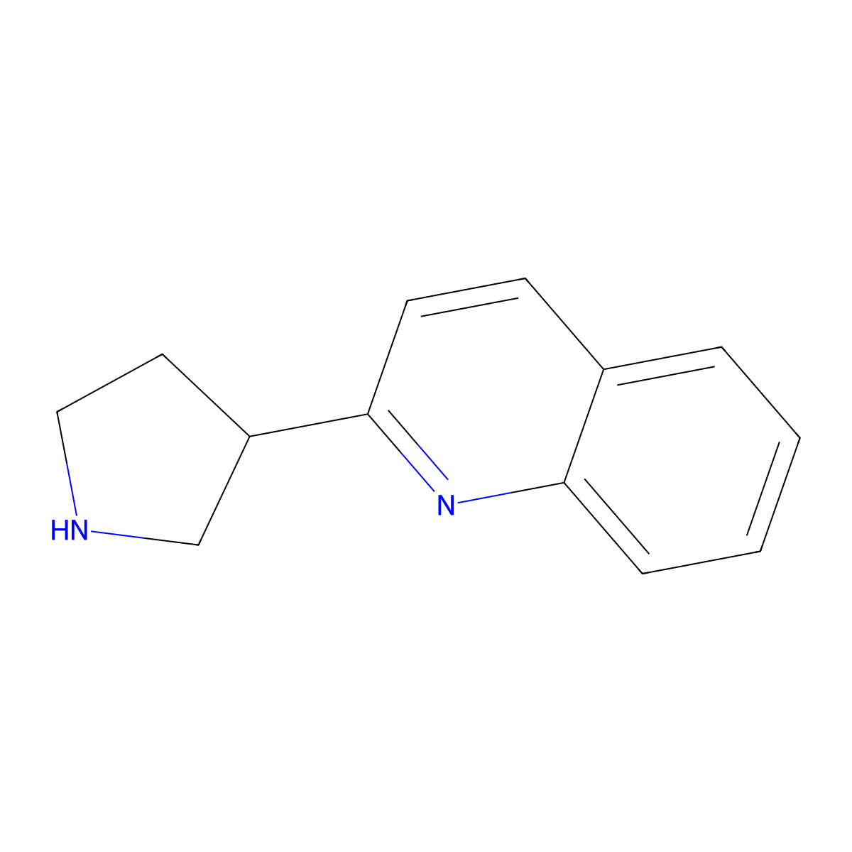 2-(Pyrrolidin-3-yl)quinoline molecular structure, CAS 1260841-99-3