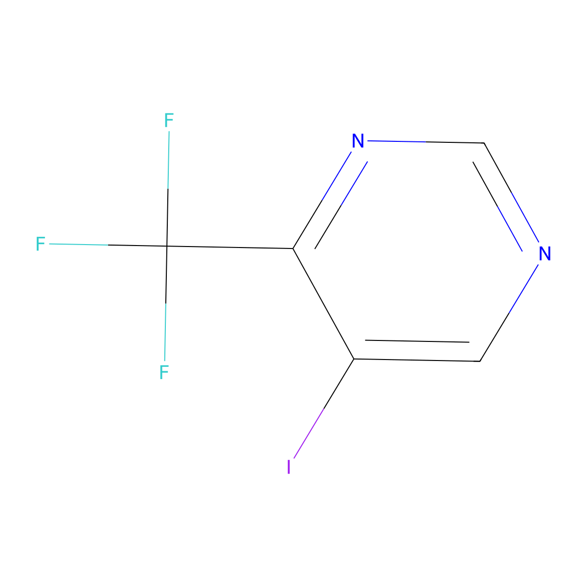 5-Iodo-4-(trifluoromethyl)pyrimidine molecular structure, CAS 1260843-81-9