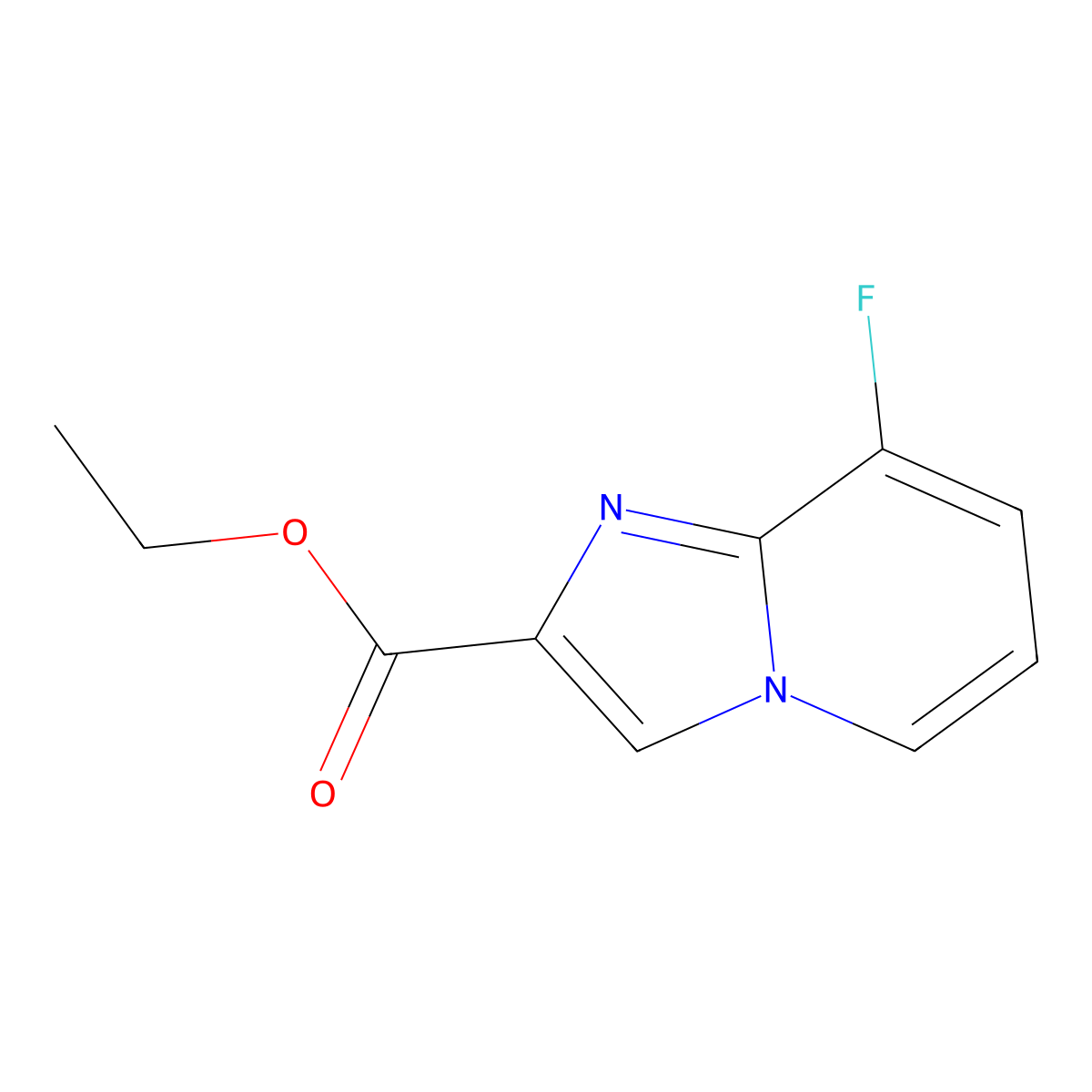 Ethyl 8-fluoroimidazo[1,2-a]pyridine-2-carboxylate molecular structure, CAS 1260843-88-6