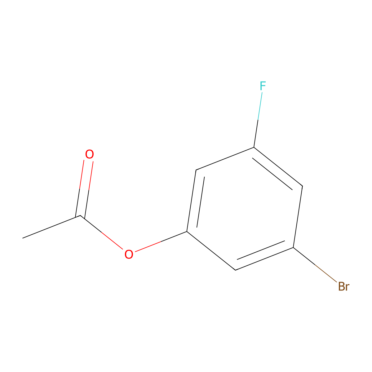 3-Bromo-5-fluorophenyl acetate molecular structure, CAS 1260846-67-0