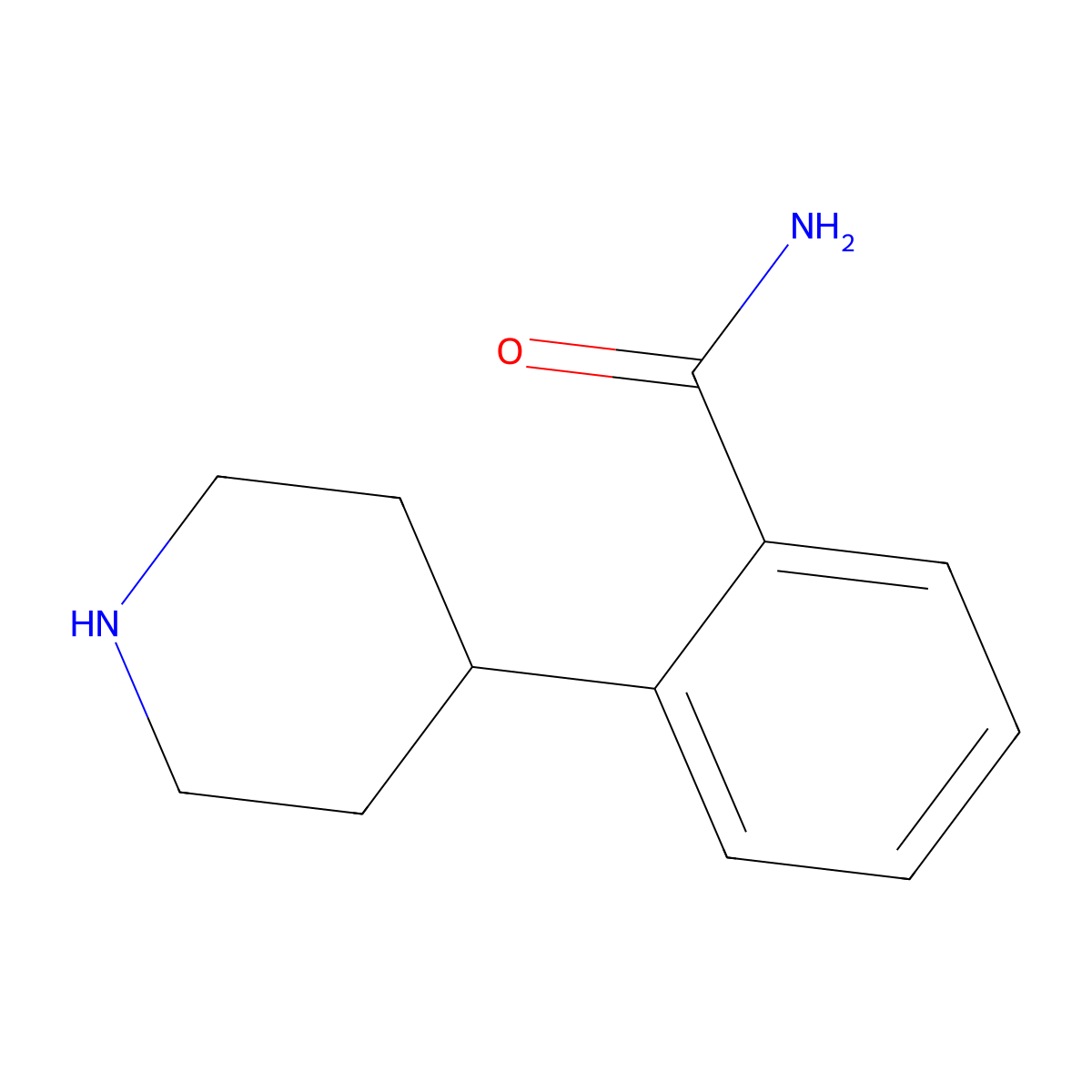 2-(Piperidin-4-yl)benzamide molecular structure, CAS 1260846-90-9
