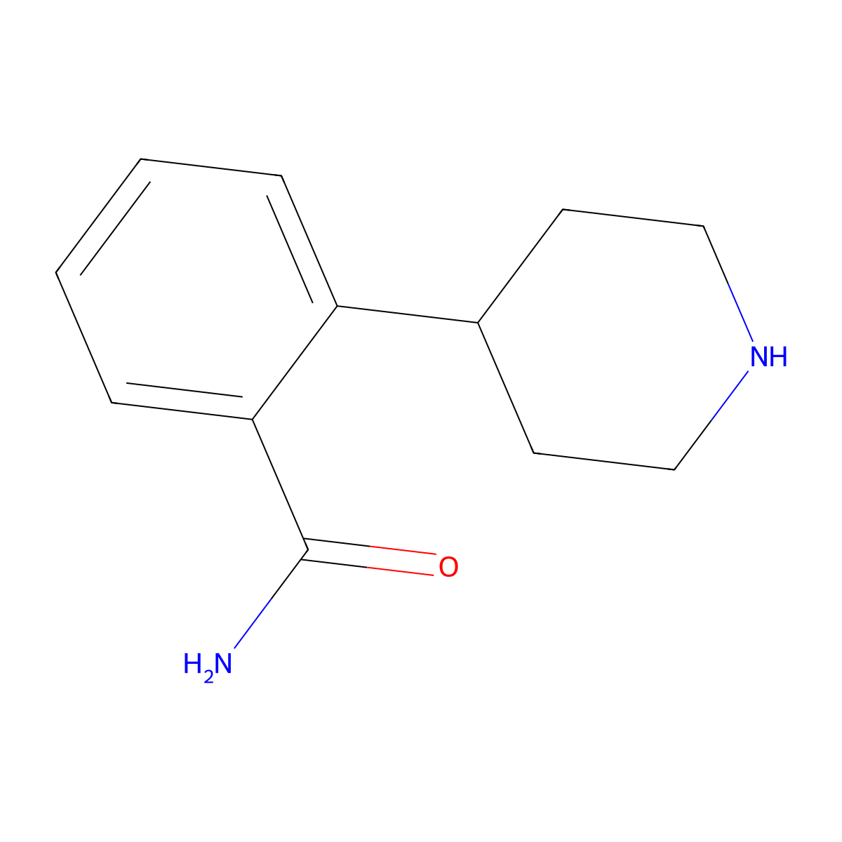 2-(Piperidin-4-yl)benzamide molecular structure, CAS 1260846-90-9