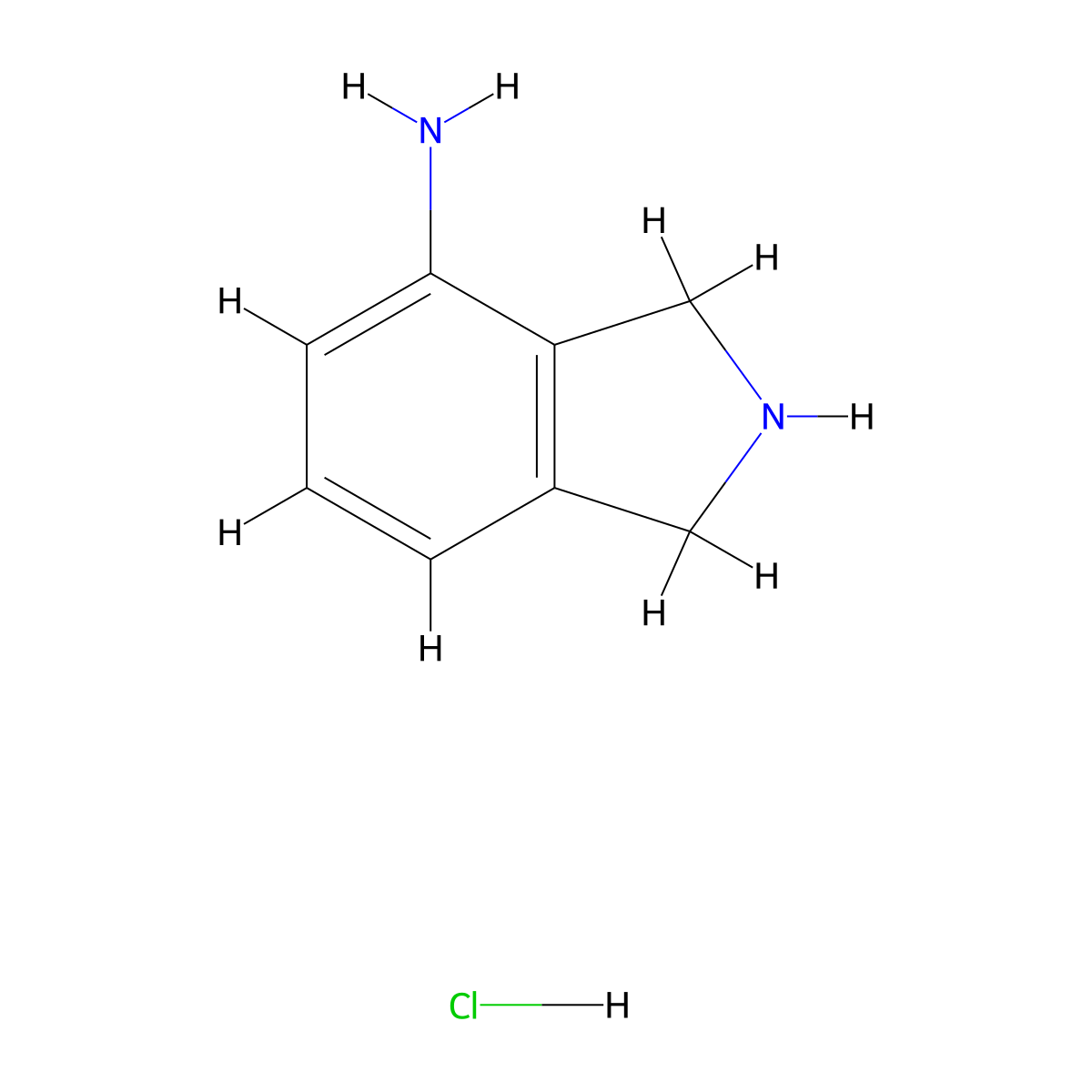 Isoindolin-4-amine hydrochloride molecular structure, CAS 1260847-41-3