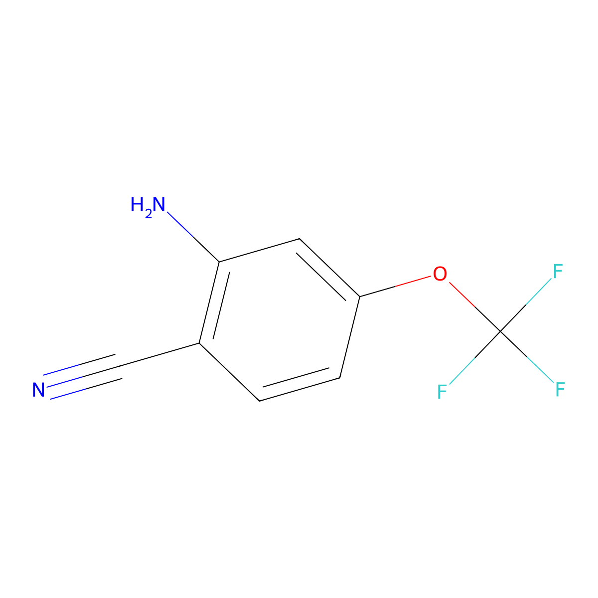 2-Amino-4-(trifluoromethoxy)benzonitrile molecular structure, CAS 1260847-67-3