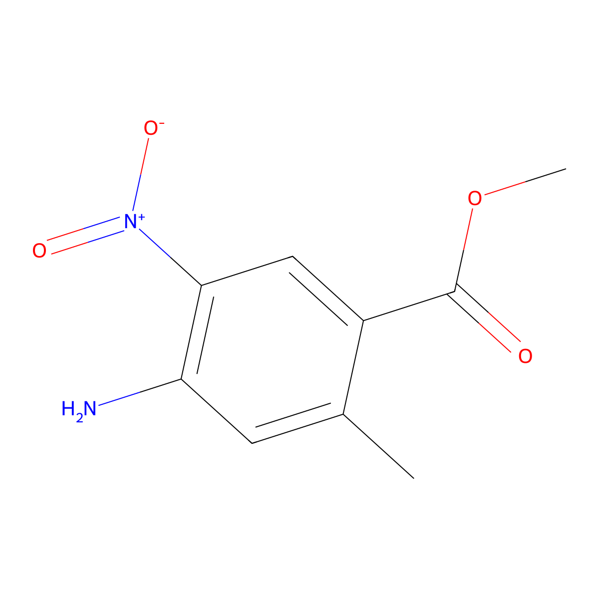 Methyl 4-amino-2-methyl-5-nitrobenzoate molecular structure, CAS 1260848-51-8