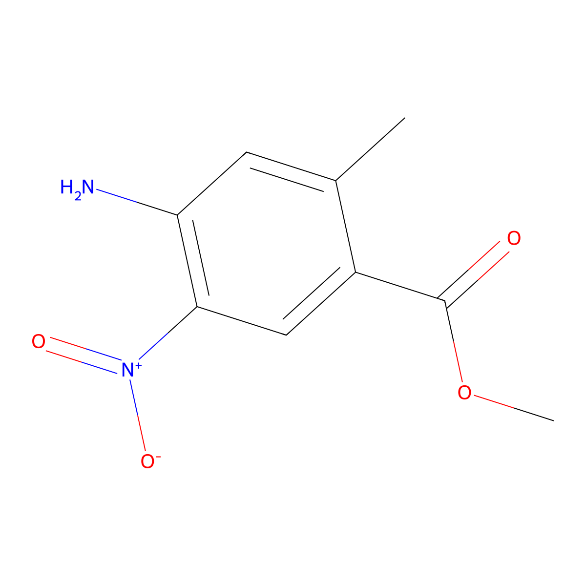 Methyl 4-amino-2-methyl-5-nitrobenzoate molecular structure, CAS 1260848-51-8
