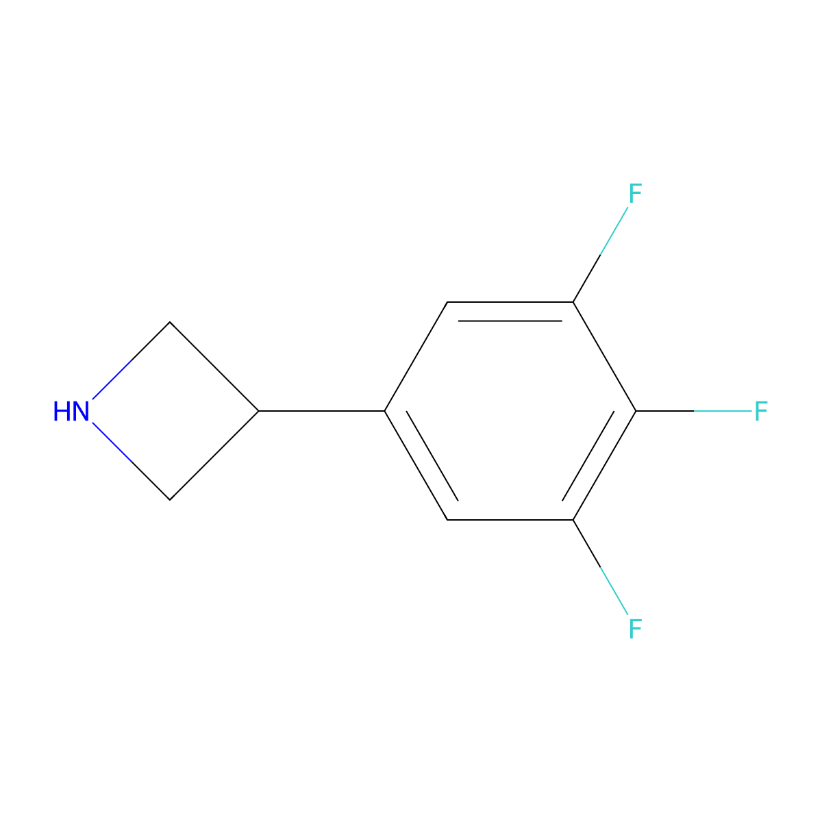 3-(3,4,5-Trifluorophenyl)azetidine molecular structure, CAS 1260848-82-5