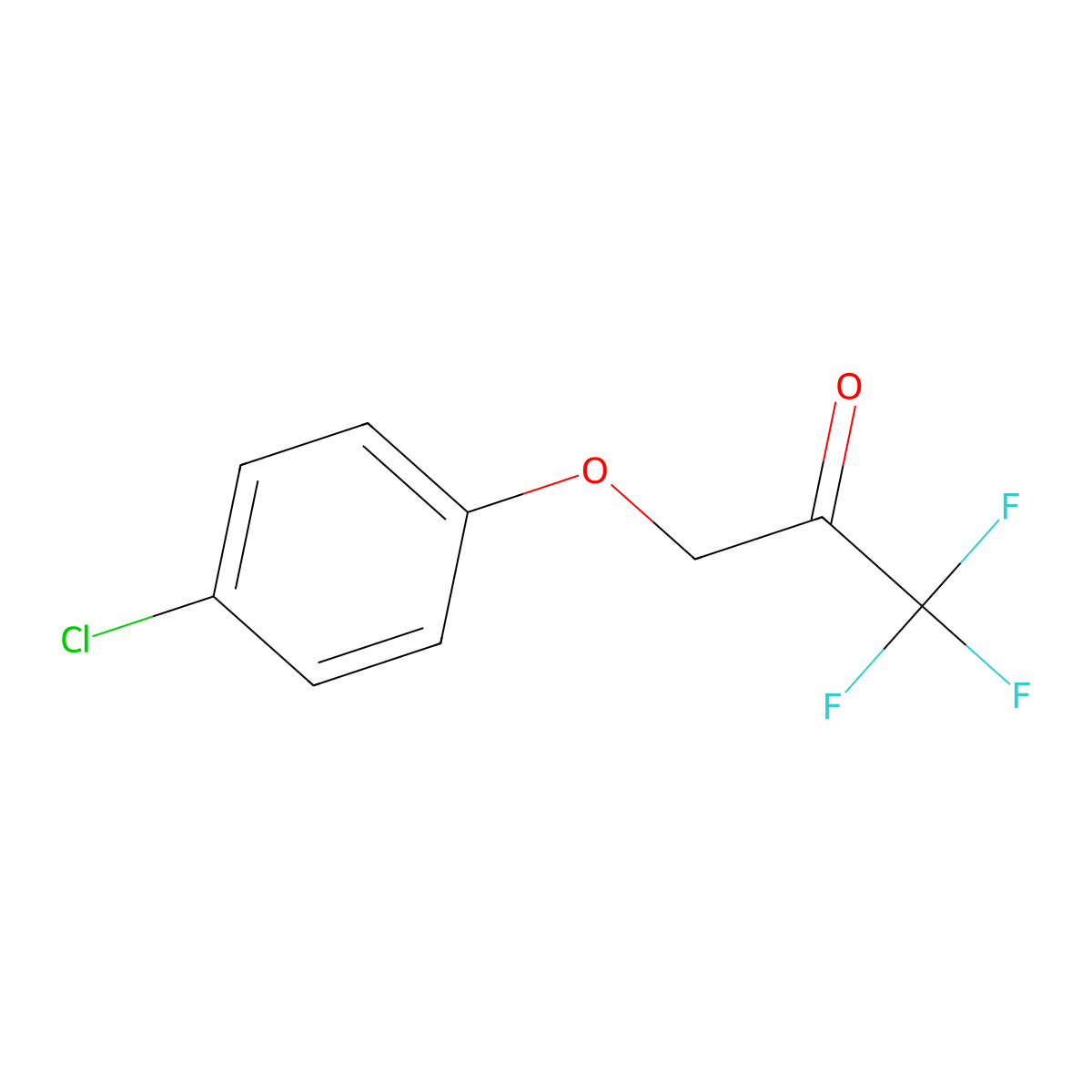 3-(4-Chlorophenoxy)-1,1,1-trifluoropropan-2-one molecular structure, CAS 1260848-93-8