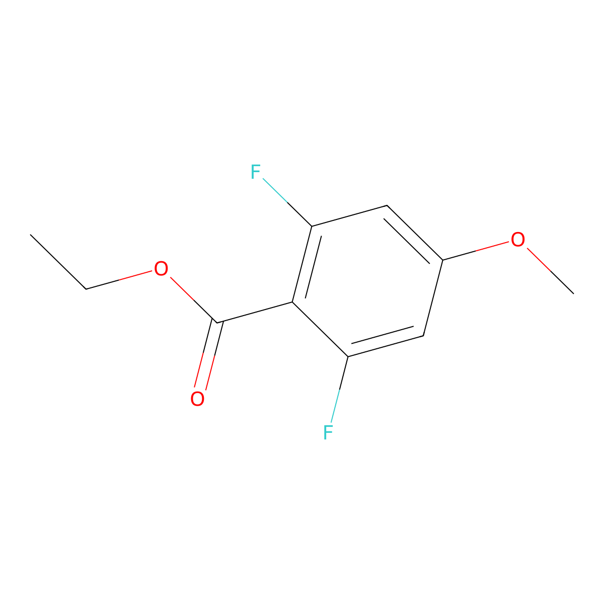Ethyl 2,6-difluoro-4-methoxybenzoate molecular structure, CAS 1260849-23-7